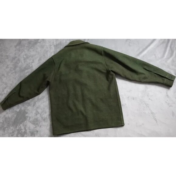 C C Filson Coat Style 86 Men's Size 44 Green Button Up Heavyweight Wool Vintage - Picture 6 of 6